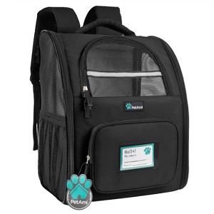PetAmi Premium Dog Backpack Carrier Small Large Cat Puppies, Ventilated Pet Hiking Travel Bag, Airline Approved Safety Camping Biking - 1 of 4