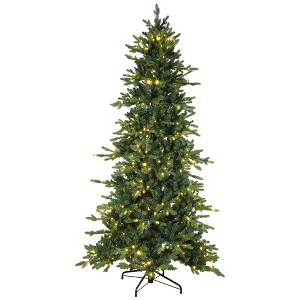 Northlight Real Touch™️ Pre-Lit Breckenridge Pine IPT Artificial Christmas Tree - 9' Dual Color LED - 1 of 4