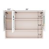 Cesicia 35 x 28 Inches Medicine Cabinet white with 3 Colors LED Light and Defogging Function - 2 of 4