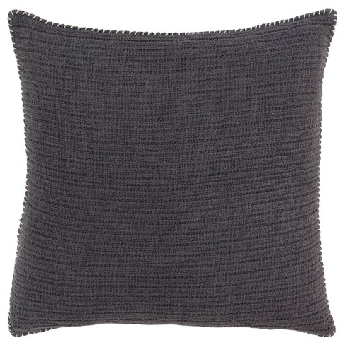 Accent Pillow-Knotted Texture Border Grey 22X22