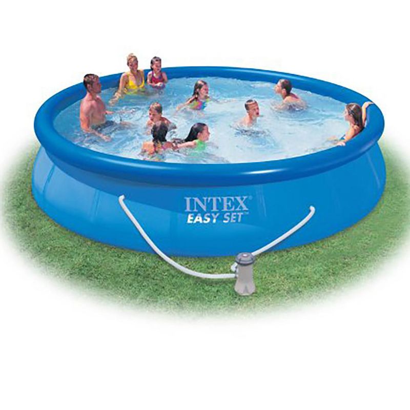 Intex 15’x33” Inflatable Swimming Pool w/ Filter Pump & 15’ Pool Cover (2 Pack), 3 of 7