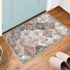 Washable Vintage Floral Living Room Bedroom Rugs, Distressed Print Farmhouse Carpet for Dining Room Kitchen, Retro Accent Home Decor Rugs - 3 of 4