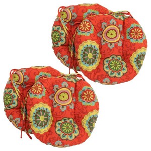 Blazing Needles, 16-inch Outdoor Spun Polyester Tufted Chair Cushion (Set of 4) - 1 of 1