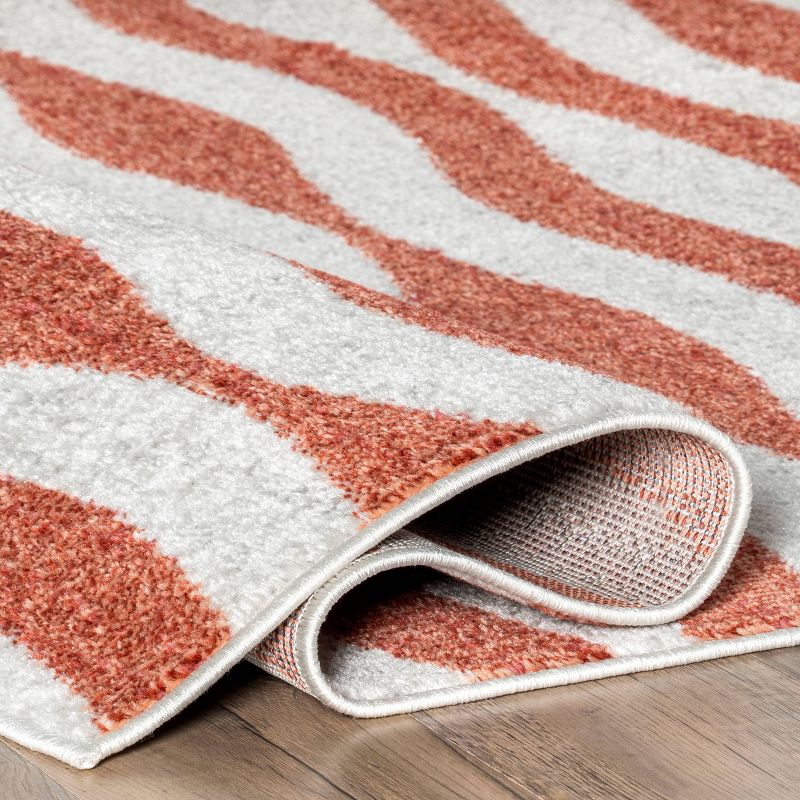 nuLOOM Tristan Contemporary Waves Area Rug Pink, 4 of 10