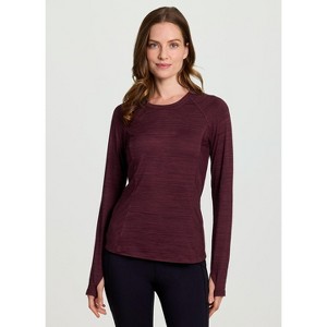 RBX Active Women's Regular Fit Buttery Soft Quick Drying Long Sleeve Workout Top with Thumbholes - 1 of 4