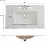 NicBex Modern Freestanding Vanity Cabinet with Tempered Blurred Glass Doors, Industrial Bathroom Vanity with Ceramic  Sink & Matte Black Hardware - 3 of 4