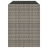 vidaXL Bar Table with Glass Top Gray 57.1"x31.5"x43.3" Poly Rattan - 4 of 4