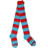 HalloweenCostumes.com One Size Fits Most  Dr. Seuss Thing 1 & Thing 2 Striped Knee High Socks, Red/Blue - 2 of 4