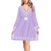 LA LEELA Women's Summer Loose Beachwear Swim Suit Vacation Swimwear Swim Suit Short Casual Bathing Suit Cover Ups - 2 of 4