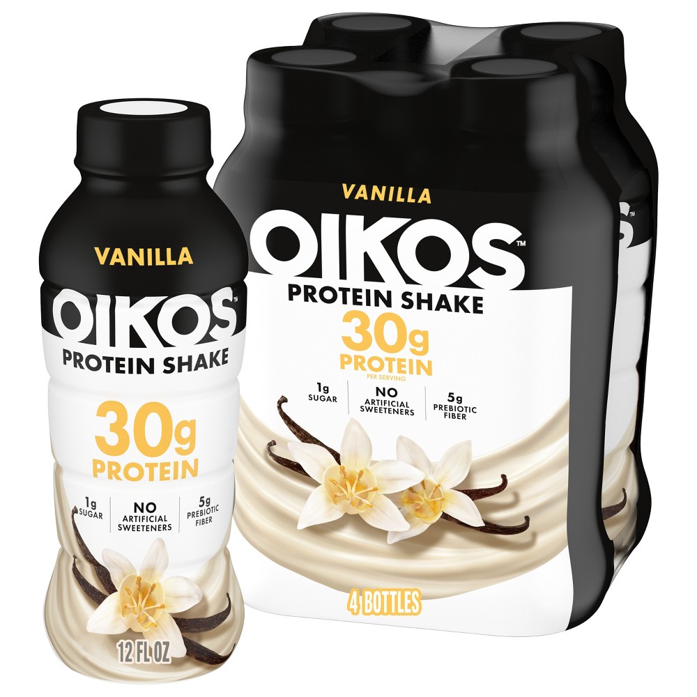 OIKOS Vanilla Non-Caffeinated Casein Protein Shakes - 4pk/12 fl oz - Bottle