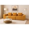 Modern Modular Corduroy Sofa with 3 Pillows, 3-Seat Compression Couch, Luxurious Sleek Cloud Sofa for Living Room or Apartment – The Pop Home - 2 of 4