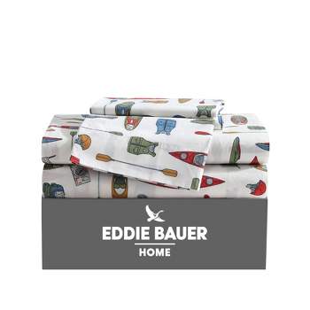 Eddie Bauer Kayak Adventure Red King Sheet Set