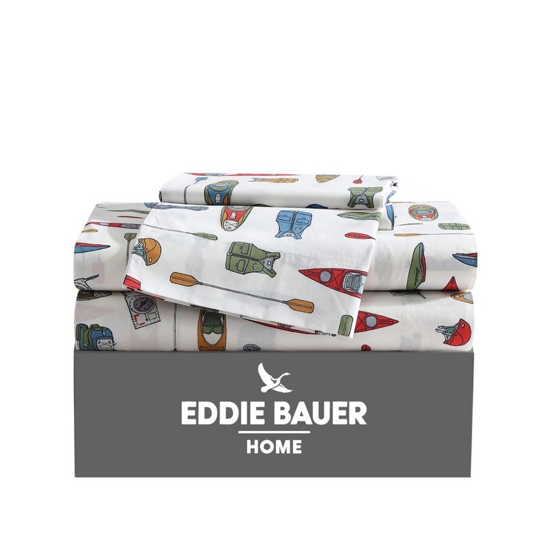 Eddie Bauer Kayak Adventure Red Queen Sheet Set, 1 of 9