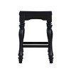 Powell Set of 2 24" Lydia Backless Saddle Counter Height Barstools Black Company: Rubberwood Frame, Fixed Height - 3 of 4