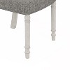 Set of 2 White and Gray Dining Side Chair - 3 of 4