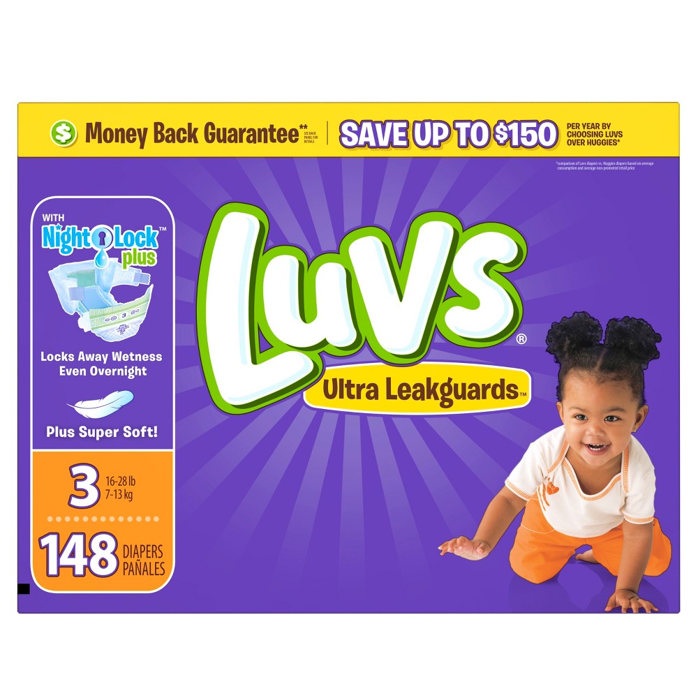 UPC 037000859413 product image for Luvs Diapers, Value Pack - Size 3 (148 Count) | upcitemdb.com