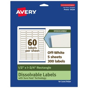 Avery Dissolvable Labels, 0.5" x 1.75" Rectangle - 1 of 4