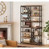 Gulches 77" Bookshelf, Industrial 8-Tier Etagere Bookcase Open Display Shelves for Home - 3 of 4