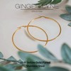 Plain Large Hoop Earrings for Women Gold Stainless Steel Ginger Lyne Collection - 4 of 4