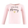 Hudson Baby Infant Girl Long Sleeve T-Shirts, Girl Mommy - 3 of 4