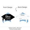 Big Dot of Happiness Light Blue Grad - Best is Yet to Come - Grad Cap Wish Card Grad Party Activities - Shaped Advice Cards Game - Set of 20 - 3 of 4