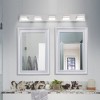 DOMETOUR Modern Chrome LED Vanity Light, 5-Lights Wall Sconce for Bathroom and Mirror, Sleek Minimalist Design, Energy-Efficient, Easy to Install - 2 of 4