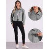 Allegra K Women's Zipper Lapel Collar Two Pockets Long Sleeve Casual Jacket - 2 of 4