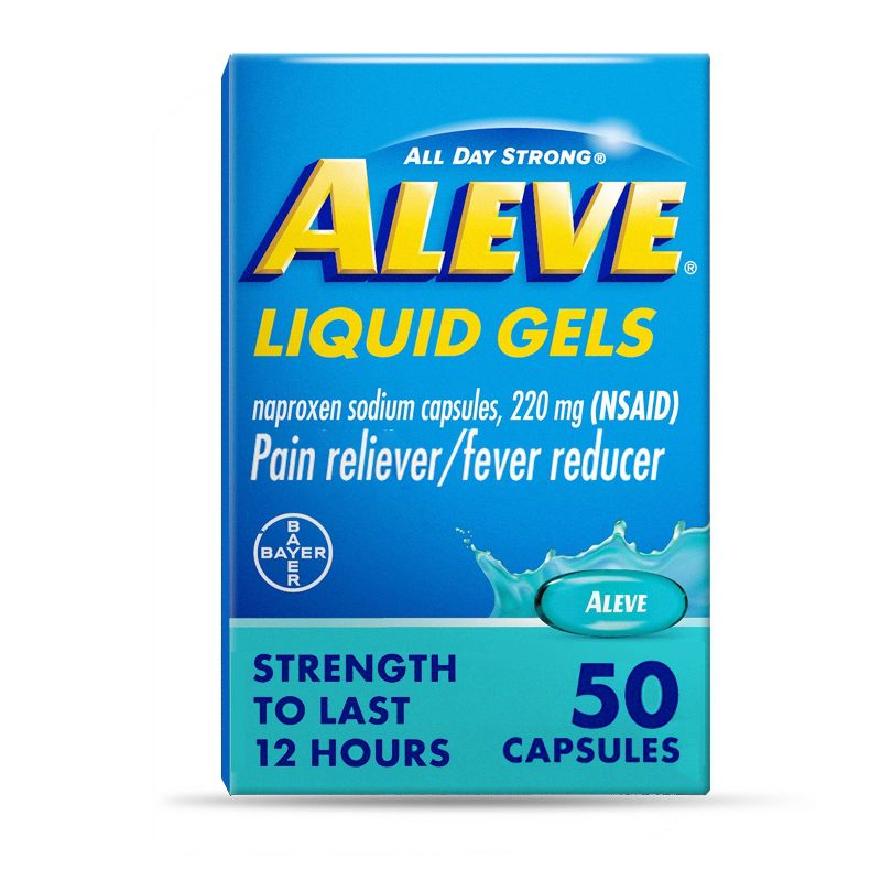Aleve Naproxen Sodium Pain Reliever&#160;Liquid Gels (NSAID) - 50ct, 1 of 9