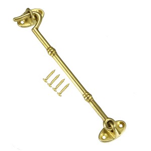 Unique Bargains Brass Cabin Eye Latch Gate Door Swivel Hook with Mounting Screw - 1 of 4