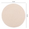 REGALWOVEN Farmhouse Kitchen Decor Indoor Outdoor Cotton Rope Dining Table Placemats 4 Pcs - 2 of 4
