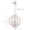 LLHZSY 4 - Light Vintage Candle Style Geometric Beads Wooden Chandelier-17 7/10" - 3 of 4