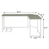 Vynxaria Oak & Black L-Shaped Computer Desk - Space-Saving Design for Modern Workspaces - 3 of 4