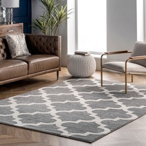 Nuloom Meeker Trellis Area Rug, 5' 3" x 7' 7", Gray - 1 of 4