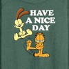 Women's - Garfield - Have A Nice Day Lightweight French Terry Wide Neck Long Sleeve Shirt - 2 of 4