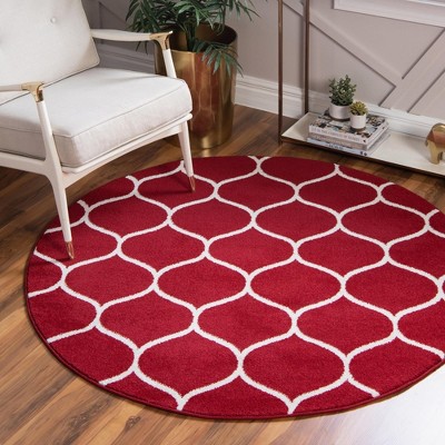 Unique Loom Trellis Frieze Rounded Trellis Indoor Woven Area Rug