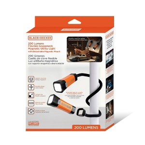 BLACK+DECKER Bendable Gooseneck LED Work Light with Magnetic Mount, 200 Lumens - 1 of 4