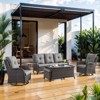 7 Piece Patio Furniture Set with Swivel Chairs, Rattan Wicker Outdoor Conversation Set with Patio Couch Swivel Chair Coffee Table End Table Ottoman - 2 of 4