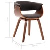 vidaXL Dining Chair Gray Bent Wood and Fabric - 4 of 4