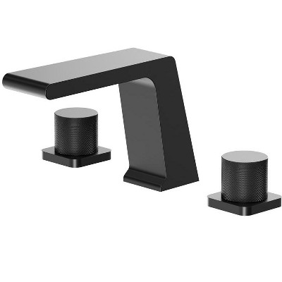 YAWWALK Widespread Double Handles Bathroom Faucet Valve Included