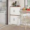 Farmhouse Floor Storage Cabinet with Adjustable Shelves - 4 of 4