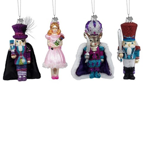 Kurt Adler 5-Inch Noble Gem Glass Nutcracker Suite Ornaments 4 Piece - image 1 of 4