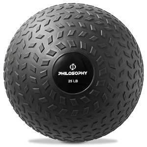 Philosophy Gym Slam Ball - Weighted Fitness Medicine Ball with Easy Grip Tread - 1 of 4