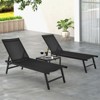 Tangkula 3pcs Patio Chaise Lounge Set Aluminum Recliner Chair Table Outdoor - 3 of 4