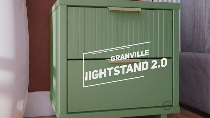 Granville Modern 2 Drawer Nightstand - Manhattan Comfort, 2 of 12, play video
