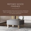 Maven Lane Lena Contemporary Upholstered Ottoman with Refined Wood Finish - 4 of 4