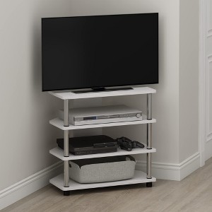 Furinno Econ Easy Assembly 4-Tier Multi-Purpose Utility Shelf with Storage Cabinet for Kitchen&Living Room,White Oak - 1 of 4