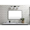 Elegant Lighting Soft corner metal rectangular mirror 27x40 inch in Black - 2 of 4