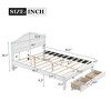 TiramisuBest Queen Size Upholstered Platform Bed with Tufted Headboard, LED and 2 Drawers - 4 of 4