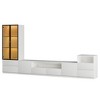 ATJafurn Modern 3 Piece Living Room Entertainment Center Set Includes TV Stands, Glass Display Cabinet and Nightstand For 75 Inch TV, White - 4 of 4