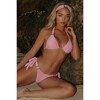 Moda Minx Lumiére 'Candy Pink' Lurex Triangle Crystal Bikini Top - 3 of 4